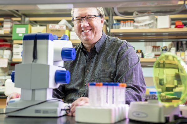 John Svaren with equipment